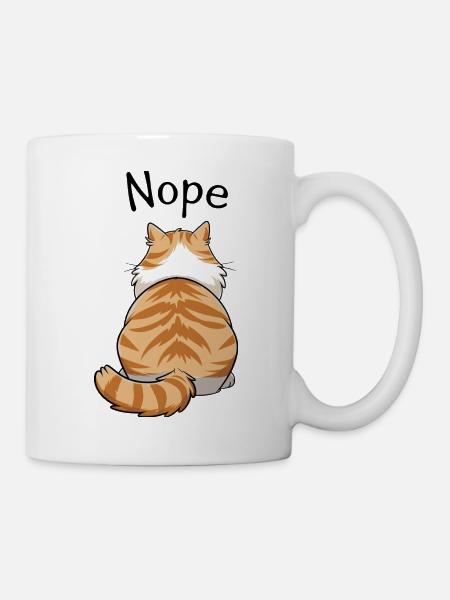 Nö: Freche Katze - Tasse - Weiß