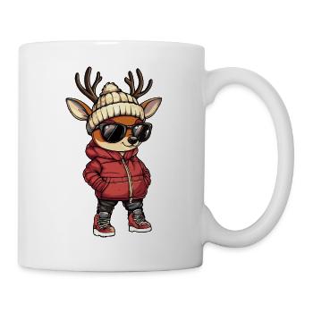 Hirsch Cool Comic - Tasse - Weiß - Rechts