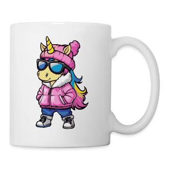 Licorne Bande dessinée cool - Mug blanc - blanc - Droite