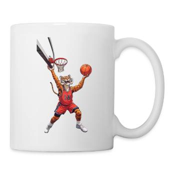 Tiger spielt Basketball - Tasse - Weiß - Rechts