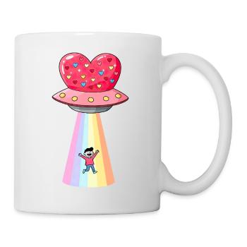 Valentine's Day UFO Abduction - Mug - white - Right
