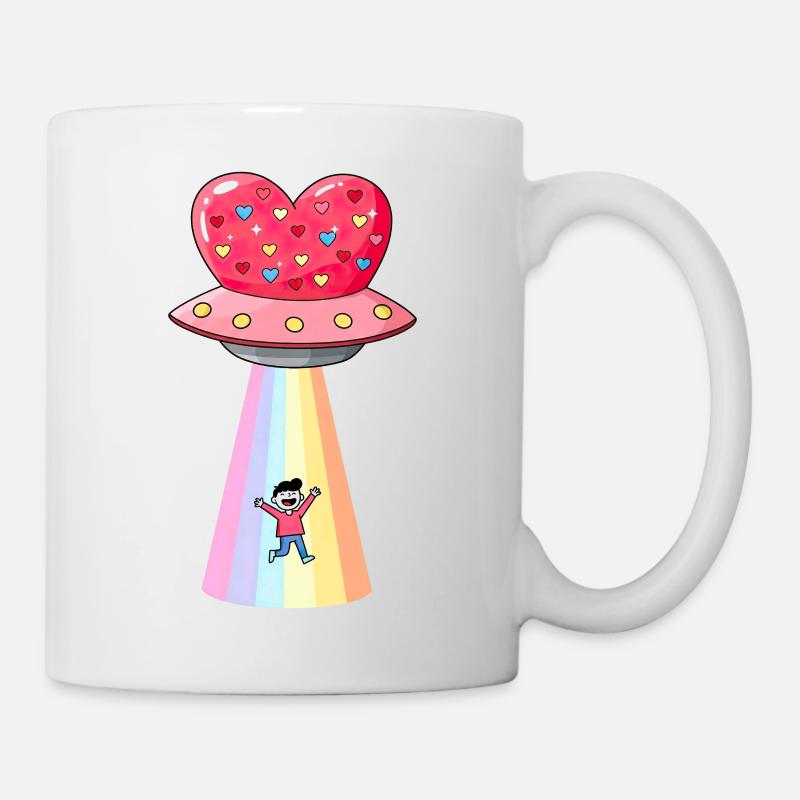 Valentine's Day UFO Abduction - Mug - white