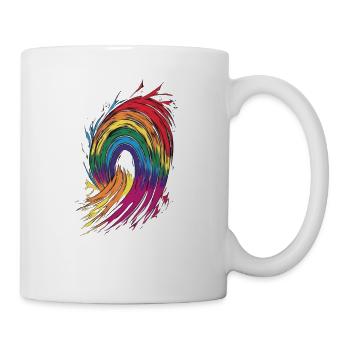 Regenbogen - Tasse - Weiß - Rechts