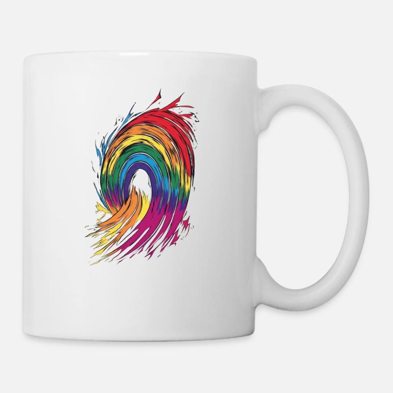 Regenbogen - Tasse - Weiß