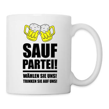 sauf partei - Tasse - Weiß - Rechts