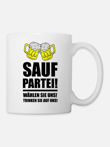 sauf partei - Tasse - Weiß