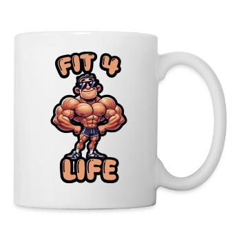 bodybuilder cool - Tasse - Weiß - Rechts