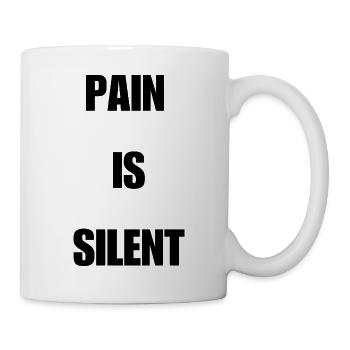 PAIN IS SILENT Impact - Tasse - Weiß - Rechts