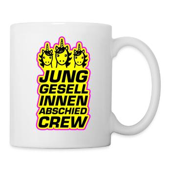 Junggesellinnenabschied Crew Einhorn Lustig - Tasse - Weiß - Rechts