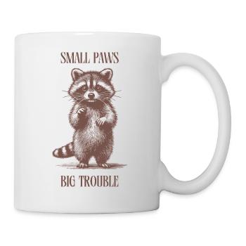 Raccoon, Small Paws Big Trouble - Mug - white - Right