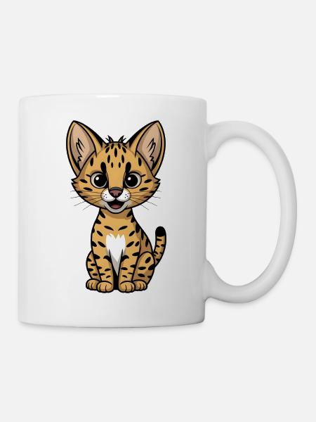Serval - Tasse - Weiß