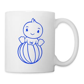 Canard assis sur le ballon Circus Vacances Beach Ball Fun - Mug blanc - blanc - Droite