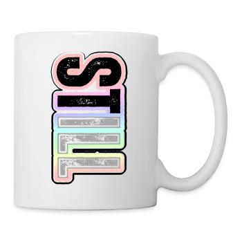 STILL ILL – pastel lettering with character - Mug - white - Right