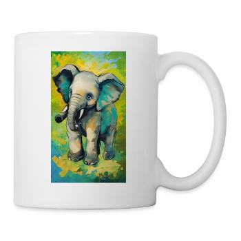 Elephant Painting Elephant Africa Painting Art - Mug - white - Right
