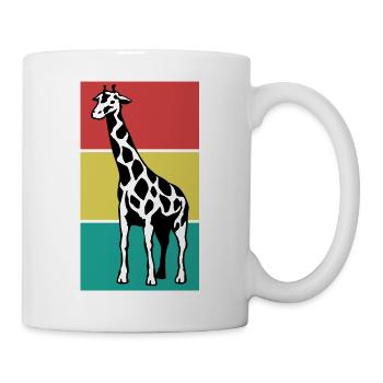 GIRAFFE on a colored background - Mug - white - Right