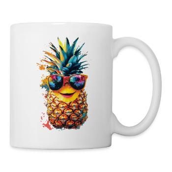 Ananas - Tasse - Weiß - Rechts