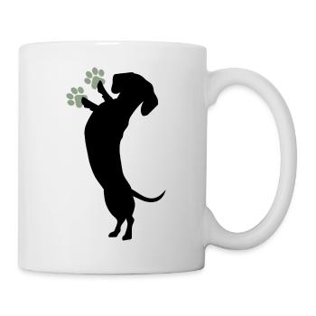 Adorable Dachshund Silhouette Design - Mug - white - Right