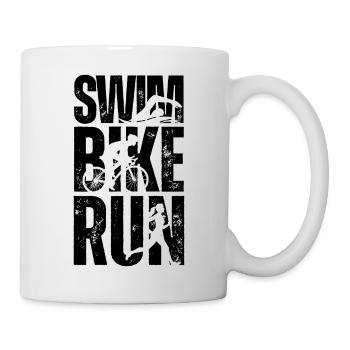 Swimm Bike Run - Tasse - Weiß - Rechts