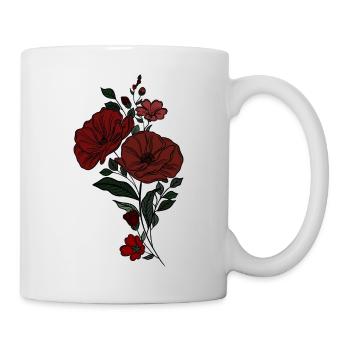 Blume - Tasse - Weiß - Rechts