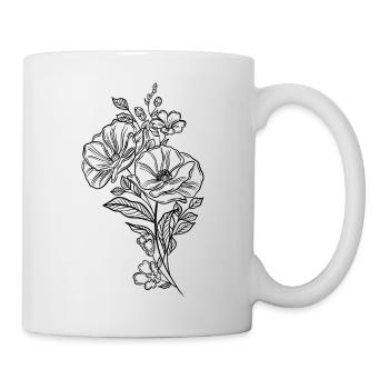 Blume - Tasse - Weiß - Rechts