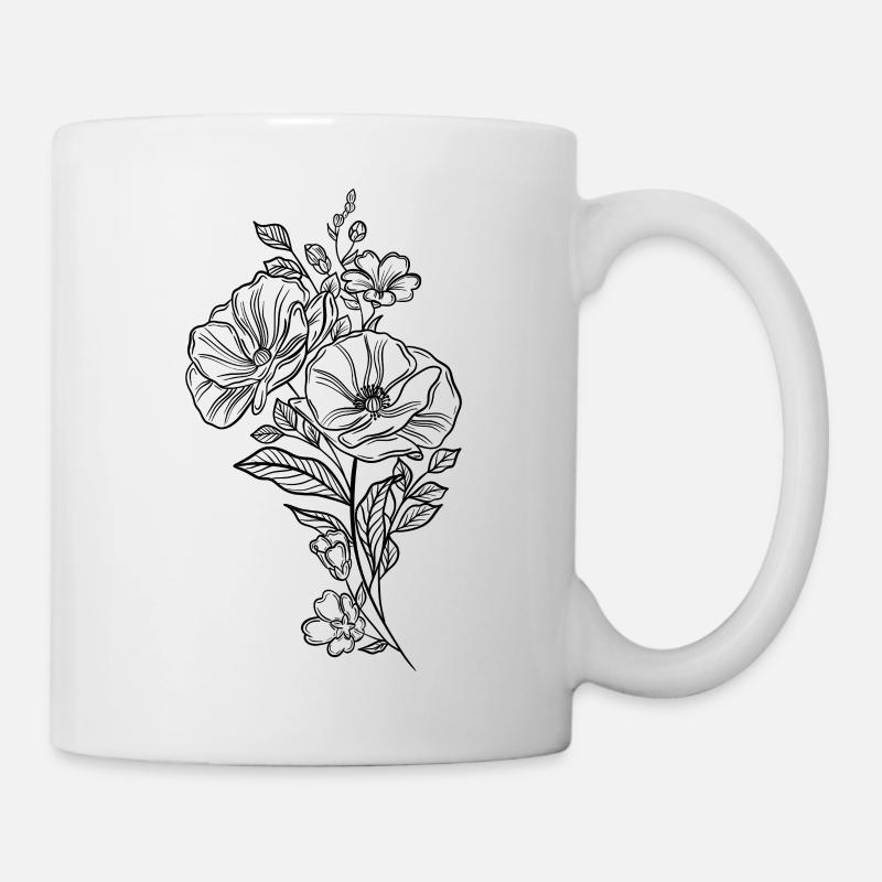 Blume - Tasse - Weiß
