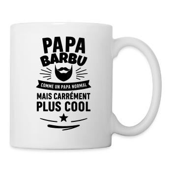 Papa barbu – plus cool qu’un papa normal - Mug blanc - blanc - Droite