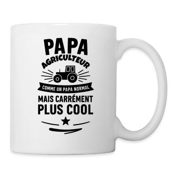 Papa agriculteur – plus cool qu’un papa normal - Mug blanc - blanc - Droite