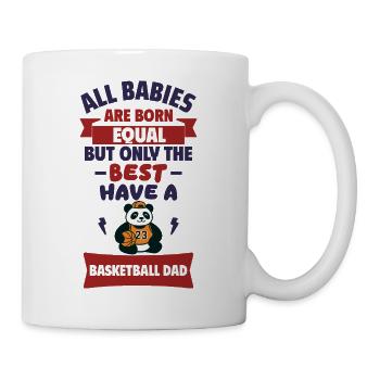 Baby,Papa Basketballer,Geburtsgeschenk,Humor - Tasse - Weiß - Rechts