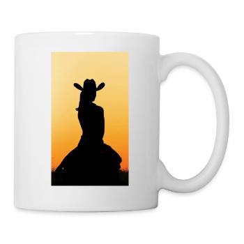 Western Rider Sunset - Mug - white - Right