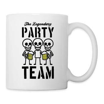Skelett Bier Party Team - Tasse - Weiß - Rechts