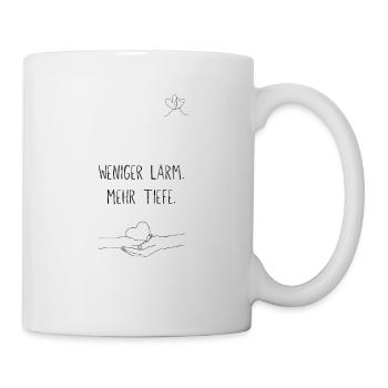Line-Art Design - Less noise, more depth - Mug - white - Right