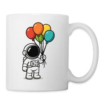 astronaut ballons - Tasse - Weiß - Rechts
