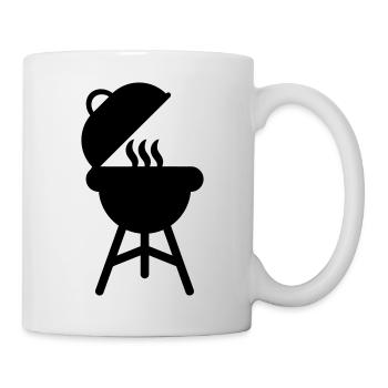 BBQ Grill Smoker - Tasse - Weiß - Rechts