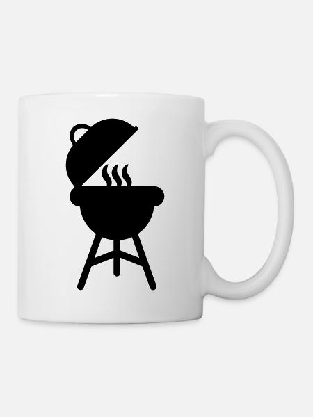 BBQ Grill Smoker - Tasse - Weiß