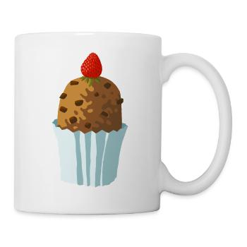 Savoureux gâteau au chocolat à la fraise - Mug blanc - blanc - Droite