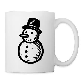 Bonhomme de neige - Mug blanc - blanc - Droite