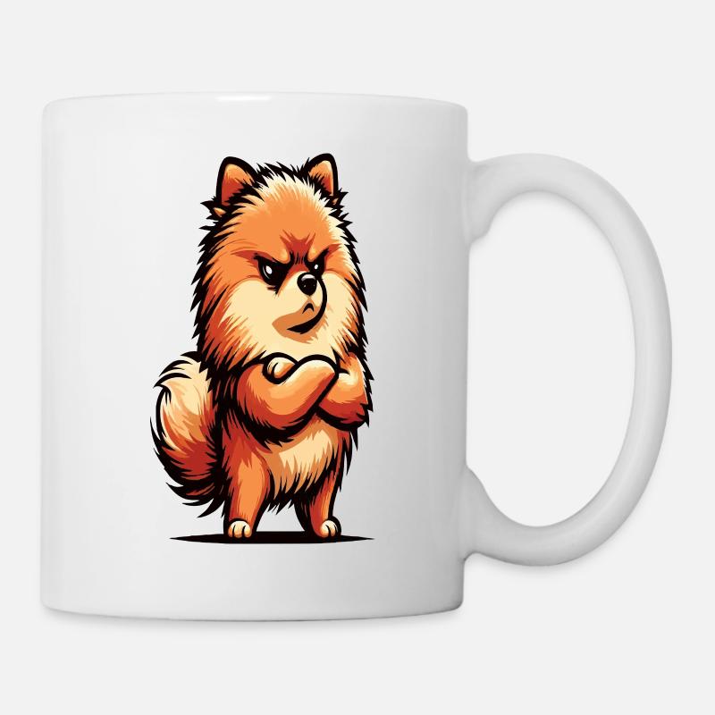 Spitz nain de Poméranie Spitz Porte-Spitz nain Spitz - Mug blanc - blanc