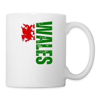 Made in Wales, vertical design - Mug - white - Right