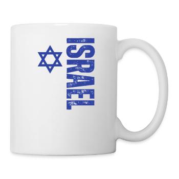 Fabriqué en Israël, design vertical - Mug blanc - blanc - Droite