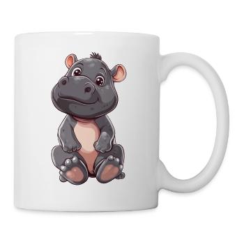 Nilpferd - Tasse - Weiß - Rechts