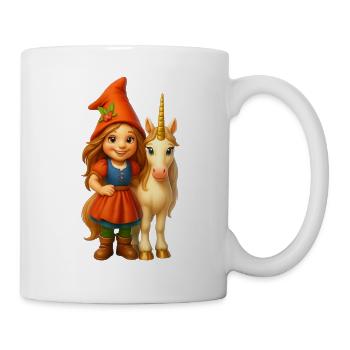 Super süße Zwergin mit Einhorn - Tasse - Weiß - Rechts
