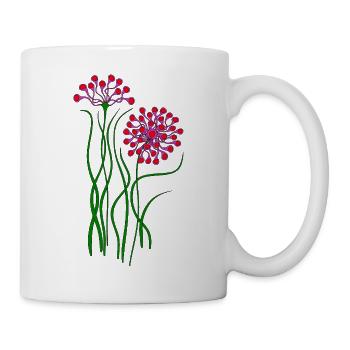 Fleur - Mug blanc - blanc - Droite