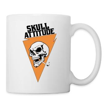Rebel Skull with Triangle Cigarette - Mug - white - Right