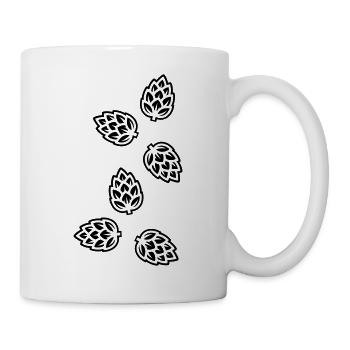 Hopfen Symbol - Tasse - Weiß - Rechts