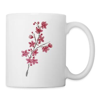 Rameau de cerisier  - Mug blanc - blanc - Droite
