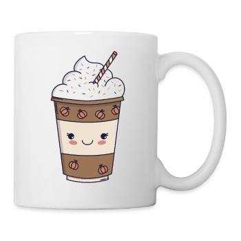 Pumpkin Spice Latte – Kawaii Fall 🍂☕ - Mug - white - Right