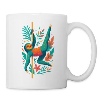 Paresseux Pole Dance Pole Dancer Drôle Cadeau - Mug blanc - blanc - Droite