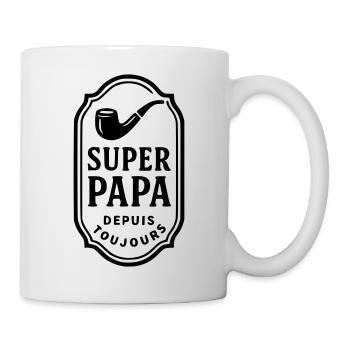 Super Papa depuis toujours - Mug blanc - blanc - Droite
