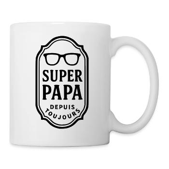 Super Papa depuis toujours - Mug blanc - blanc - Droite
