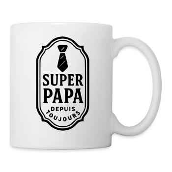 Super Papa depuis toujours - Mug blanc - blanc - Droite